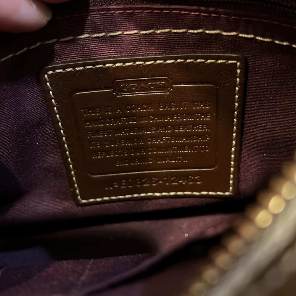 COACH signature brown/tan double handle tote - Picture 3 of 12